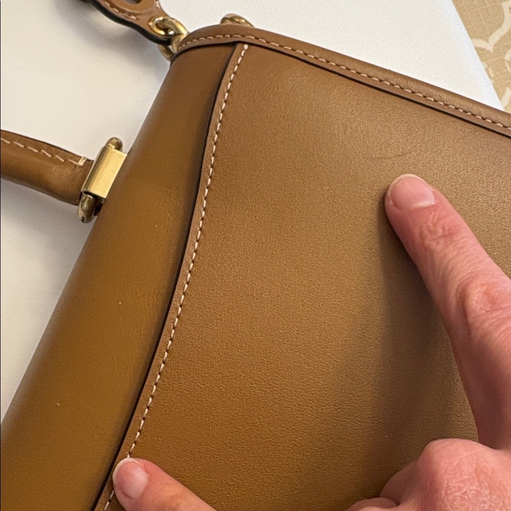 Coach x Tom Wesselmann Rogue Top Handle Glovetanned Leather Brass $895 Rare - Picture 16 of 17